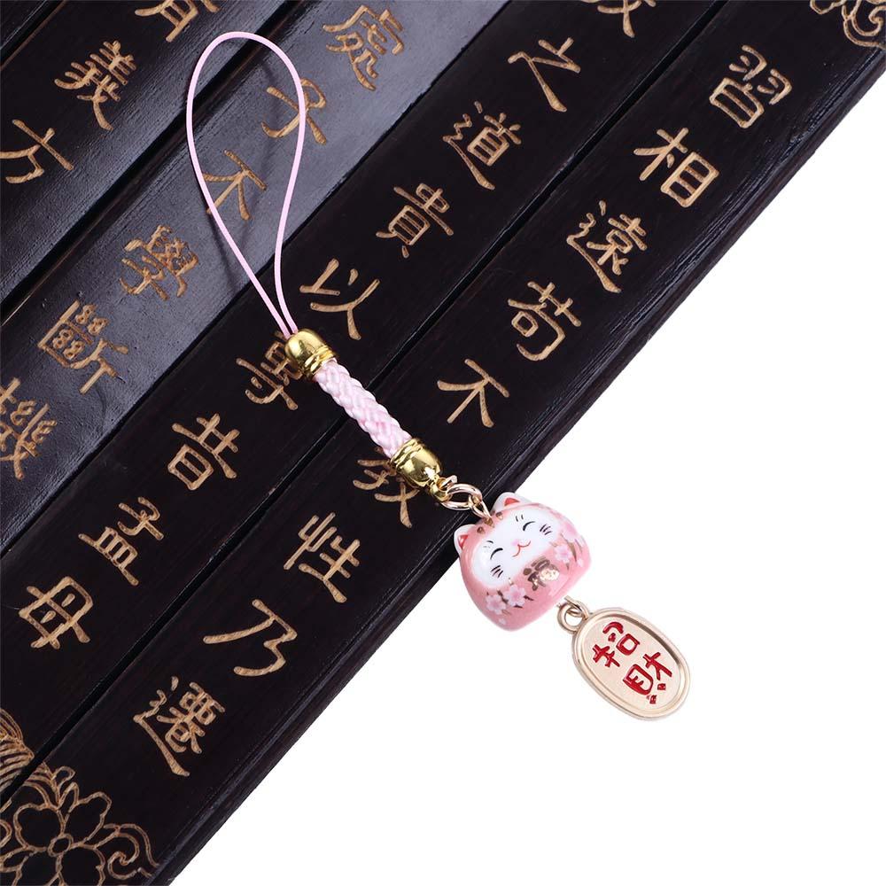 Luck Phone Pendant Bag Pendant Phone Hang Rope Lucky Cat Lanyard Mobile Phone Straps Phone Lanyards