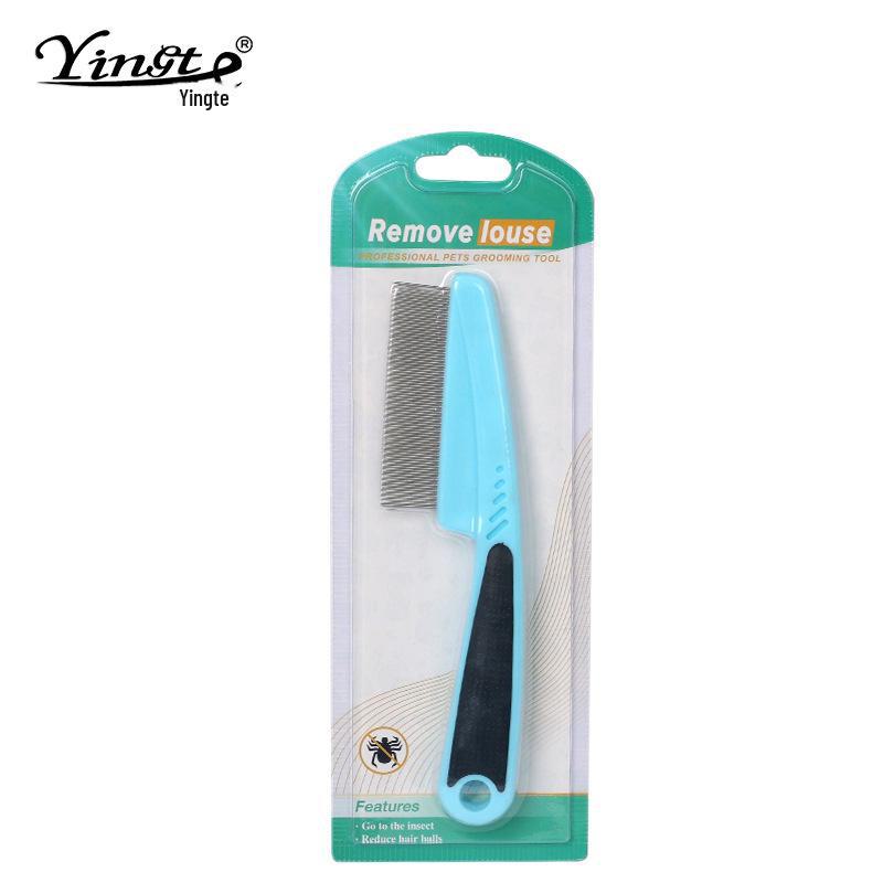 

Длинная расческа от блох для собак и кошек — густые зубья легко справляются со вшами 92328