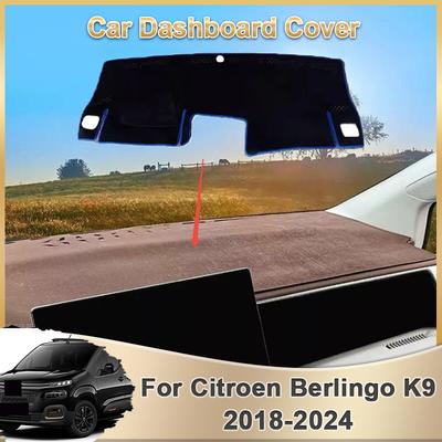 For Citroen Berlingo K9 2018~2024 Car Dashboard Mat Peugeot Partner Vauxhall Combo Dashmat Cover Sun Shade Pad Carpet Accesories