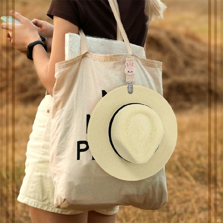 Rabbits Shape Hat Clip Antiskid Bag Clip Lovely Bunnies Animals Hat Clip Suitable for Various Head Sizes