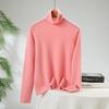Lekasha Women's Slim Fit Cashmere Turtleneck Sweater - Rolled Edge, Semi-High Neck, Long Sleeve, Fashionable Base Layer.