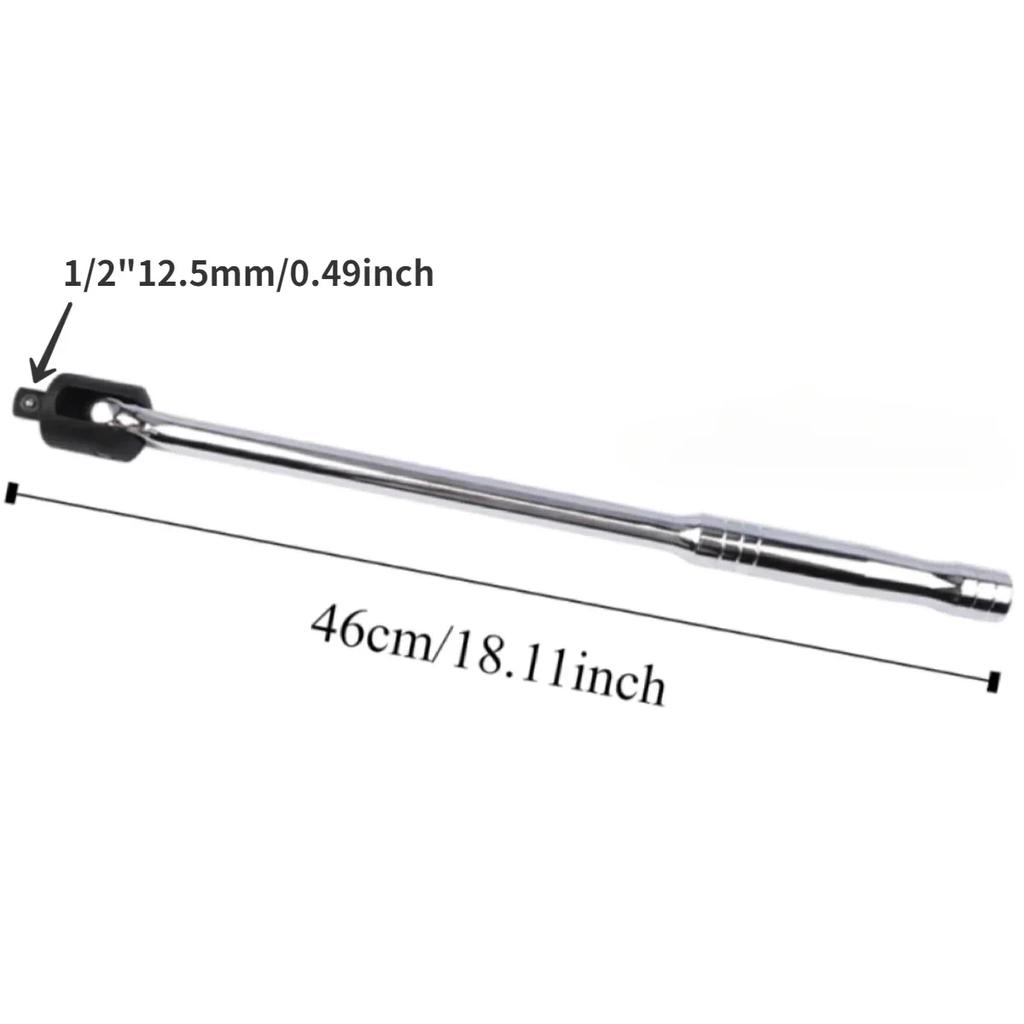 F Steering Handle 1/2" Socket Wrench  Rotating Flex Head Extension Braker Bar Professional Universal Socket Swivel