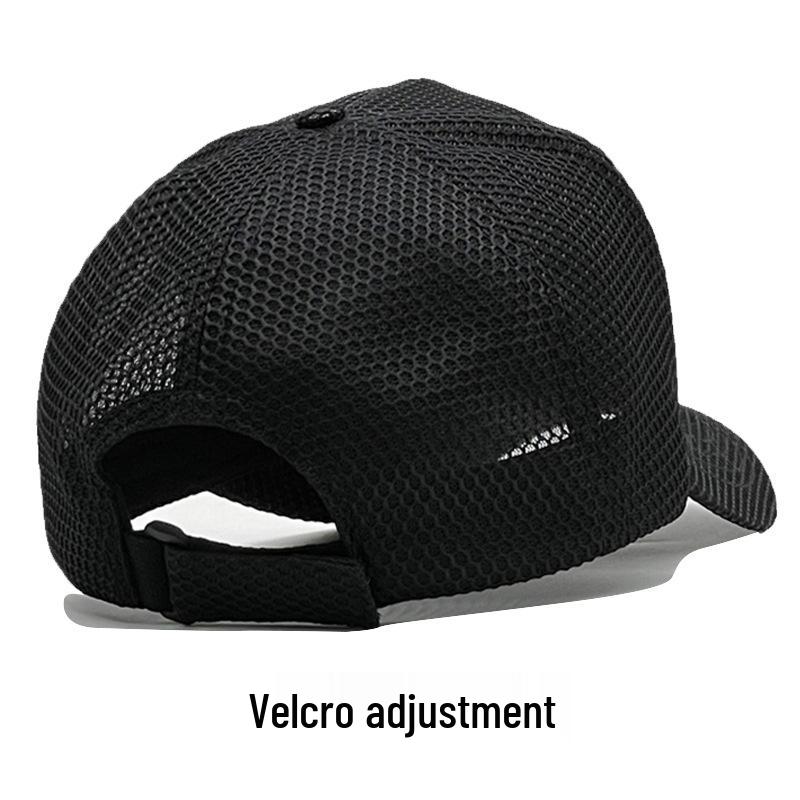 Cappello da Sole Traspirante in Rete da Uomo - Cappellino da Baseball High-Top per l'Estate con Visiera a Becco d'Anatra e Vestibilità Ampia per la Testa