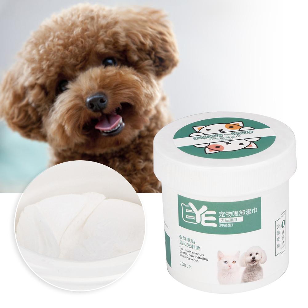 130PCS/Bottle Pet Dogs Special Purpose Tear Remover Wipe Cat Cleaning Eye Cleaner Wet Tissue