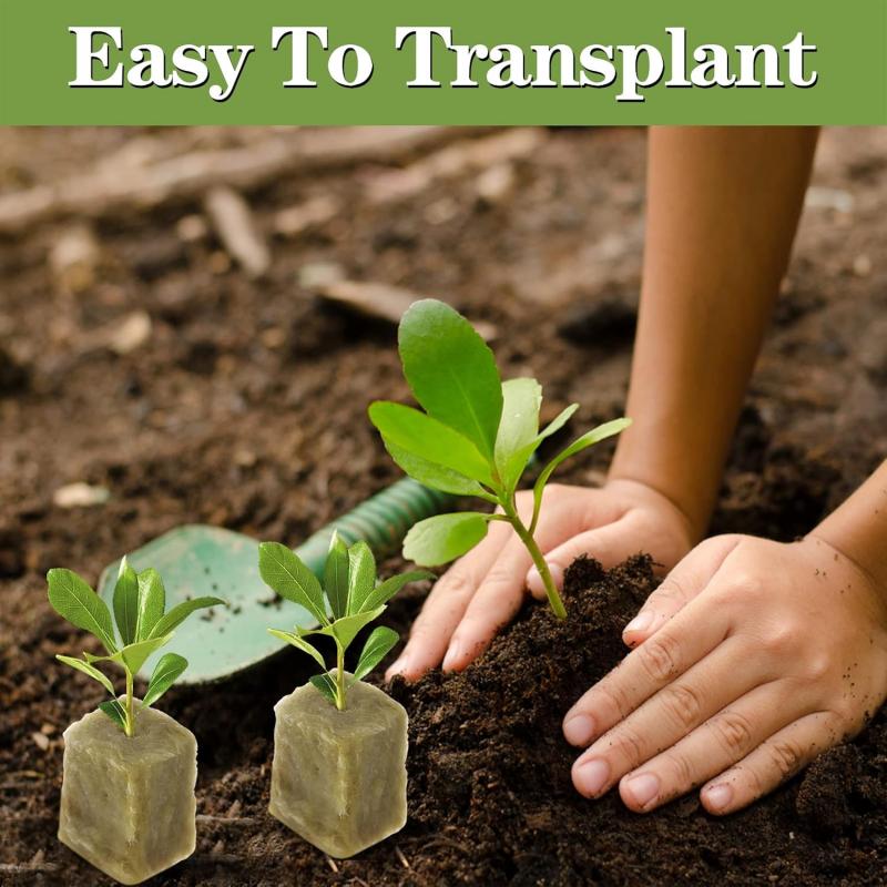 Seedling Grow Plug Sponge Block Starter Rock Wool Planting Grow Cubes Hydroponics Cuttings Garden Plant Propagation Grow Supply