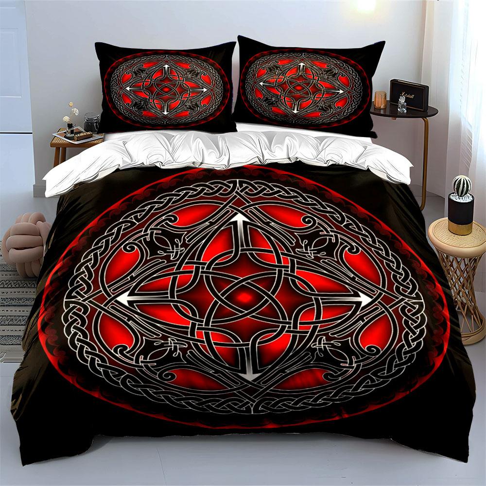 Ornate Celtic Design For Decoration Exquisite Three-Piece Bedding Set Gift For Kids And Adults