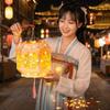 Six-Sided Mid-Autumn Festival Lantern Handheld LED Lantern DIY Craft Kit Lantern  Garden Decor