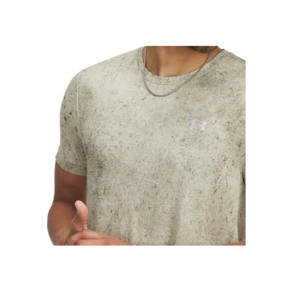 Under Armour Seamless Stride SS25 Running Series Logo Gradient Slim Fit Crew Neck T-Shirt Men Tops Lime-Green 1388043-348