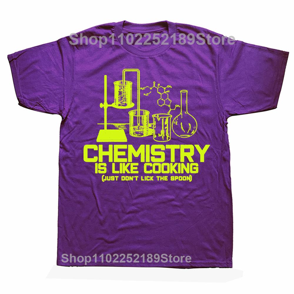 Funny Chemistry Is Just Like Cooking Graphic T-shirts Tshirt Men Women's Fashion Casual Oversized 100% Cotton T Shirt