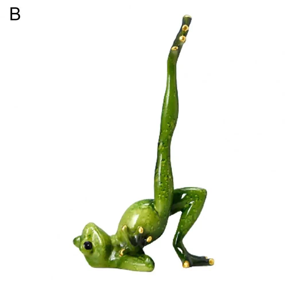 Rane da Yoga Creative Artigianato in Resina Miniature Scultura Rana Statua Arredamento Tavolo Scrivania Casa