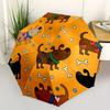 1pc Dogs Pattern Automatic Open/Close Umbrella, Umbrella with cartoon Design, Portable Compact Umbrella for Men & Women, Good Holiday Gift y