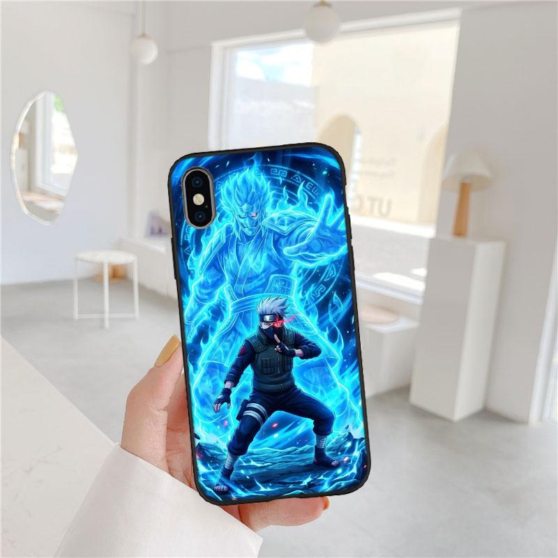 

LO68 Naruto Kakashi Soft Shell Phone Case for iPhone 16 15 14 13 12 Pro Max Plus Mini iPhone 16 Pro