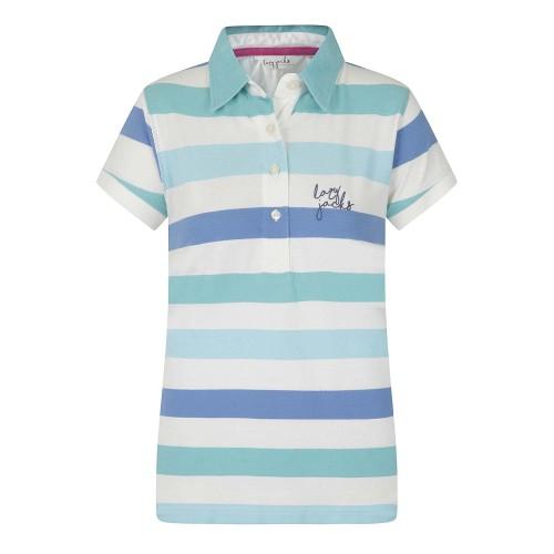 Lazy Jacks Womens/Ladies Striped Logo Polo Shirt