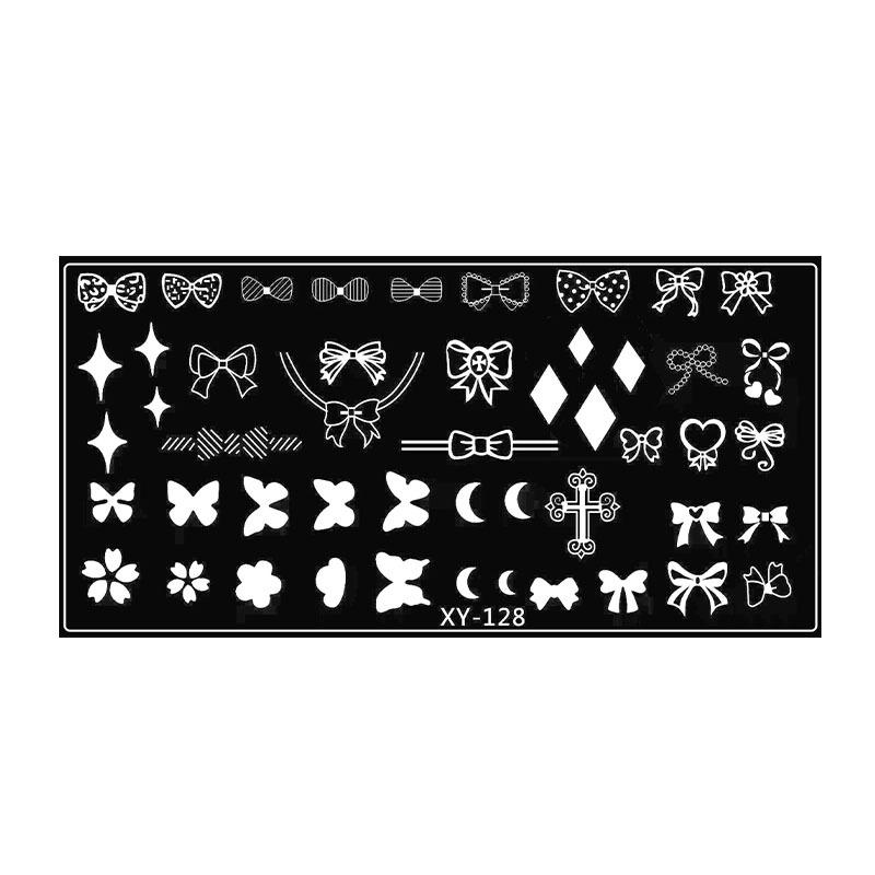 

Любовь Сердце Бабочка Пластины для стемпинга нейл-арта Шаблон для рисования Бант Геометрическая Полоса Линия 3D Изображение Трафарет Форма Инструменты для печати as the picture