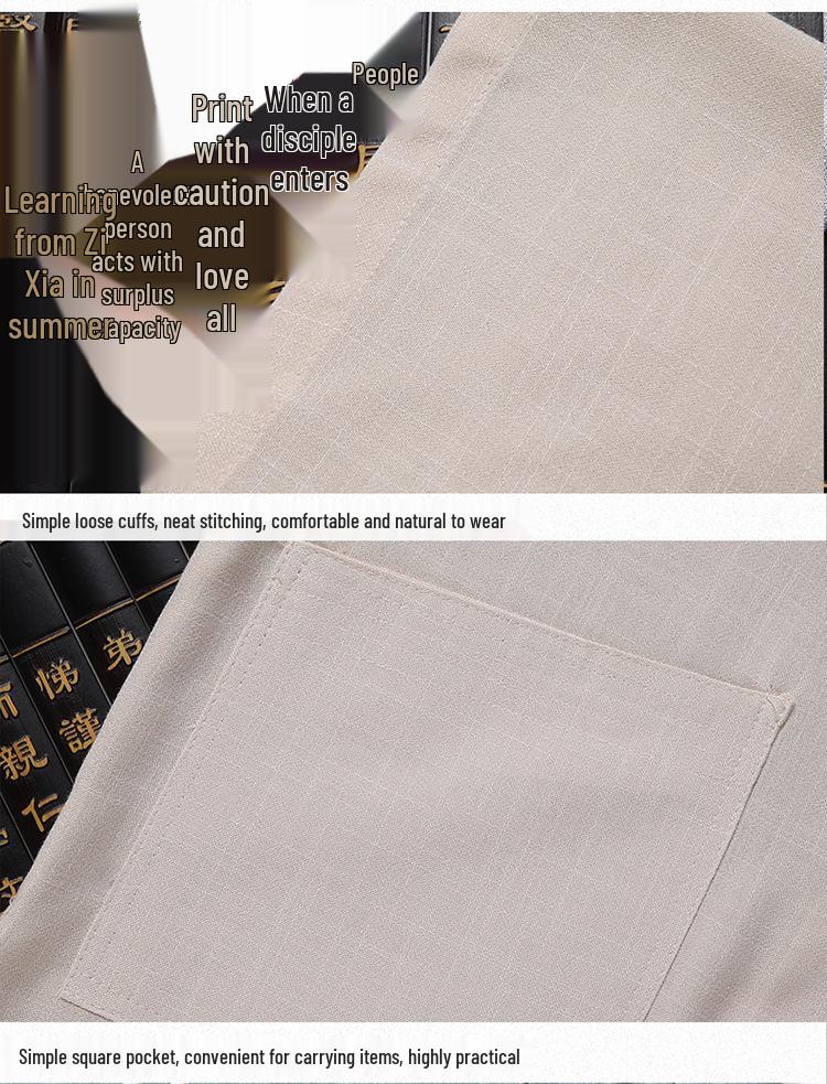 Men’s Summer Cotton Linen Tang Suit Top - Short Sleeve, Frog Button, Loose Fit, Casual Style for Middle-Aged & Elderly