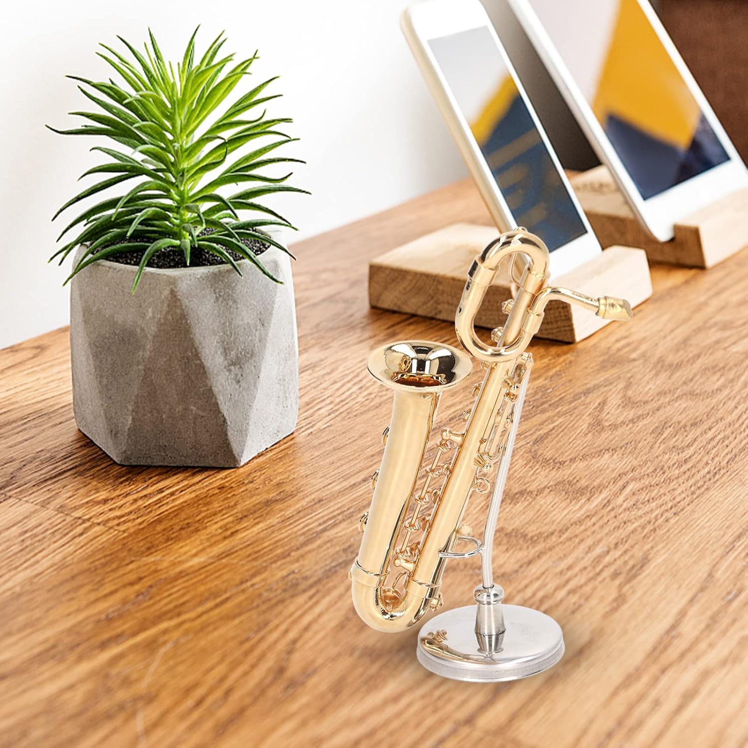 Латунная Миниатюрная Модель Саксофона-альта Мини-инструмент Украшение