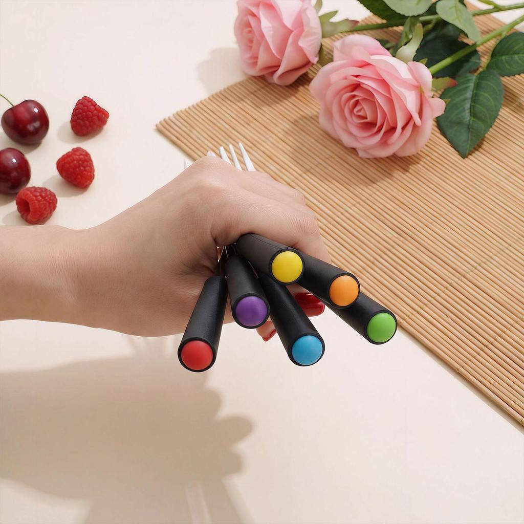 Stainless Steel 6-Piece Fruit, Dessert, and Cheese Fork Set