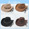 Cowboy Hat Men Women Outback Wool Felt Sunshade Sunhat For Casual Travel