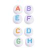 500Pcs 7 Colors Acrylic Letter Beads A-  Round Alphabet Beads for   Bracelet Necklace, Cute Letter Beads Can Make Up a Word According To Your Like,