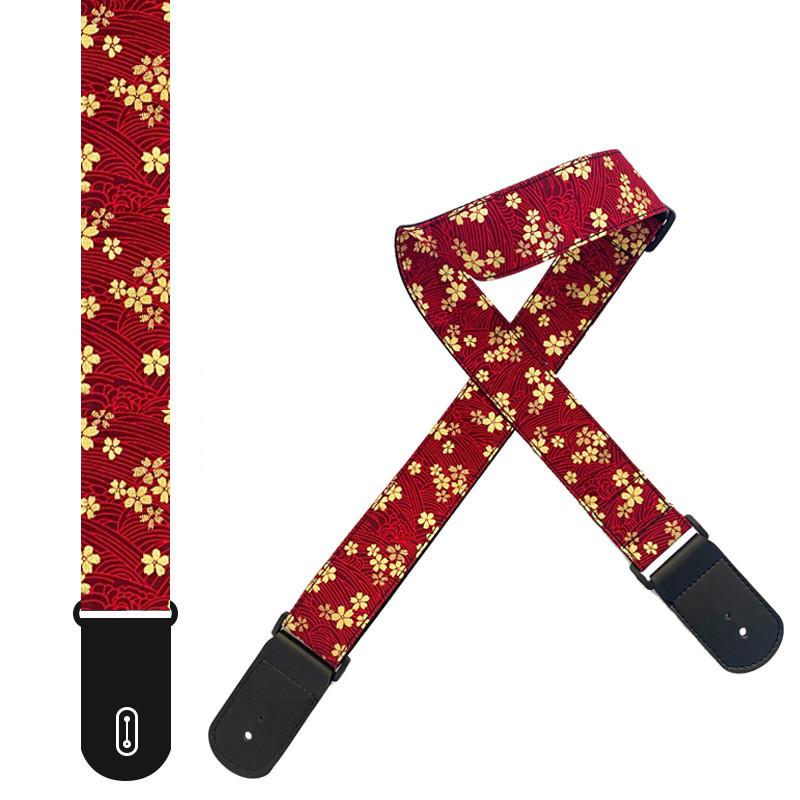 

Ремень для электрогитары из дерева с принтом в стиле ретро и фолк, расширенный и утолщенный, универсальный ремень для бас-гитары, аксессуары для гитары