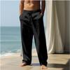 Completo Estivo Lento da Uomo Hombre Elegante Casual Coulisse Vita Elastica Gamba Dritta Traspirante Pantaloni da Vacanza