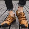 Fashion Lace-Up Loafers Comfortable Office Walking Shoes Non-Slip Business Sneakers for Men Fashion Flats New Men's Dress Casual Shoes