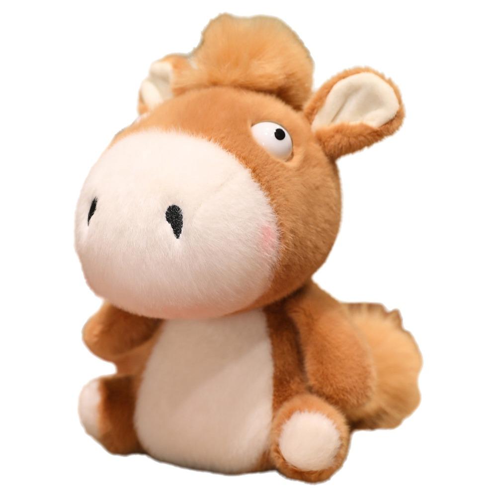 18/25cm Plush Pony Doll Soft Cartoon Steed Doll Plush Toys Zodiac Pony Figurine  Festive Decor