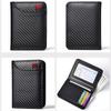 Portafoglio Uomo Sottile con Fantasia in Fibra di Carbonio, Portafoglio Bifold con Blocco RFID, Portacarte Minimalista per Tasca Anteriore, Portafoglio con Clip per Banconote per Uomo