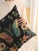 Vintage Moth And Floral Print Throw Pillow Cover, Cushion Case For Sofa Bedroom Living Room Couch Bed Office Chair Home Decor