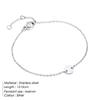 EMANCO Minimalist Initial Custom Charm Bracelets for Women Stainless Steel Bracelet Adjustable Bracelet Jewellery