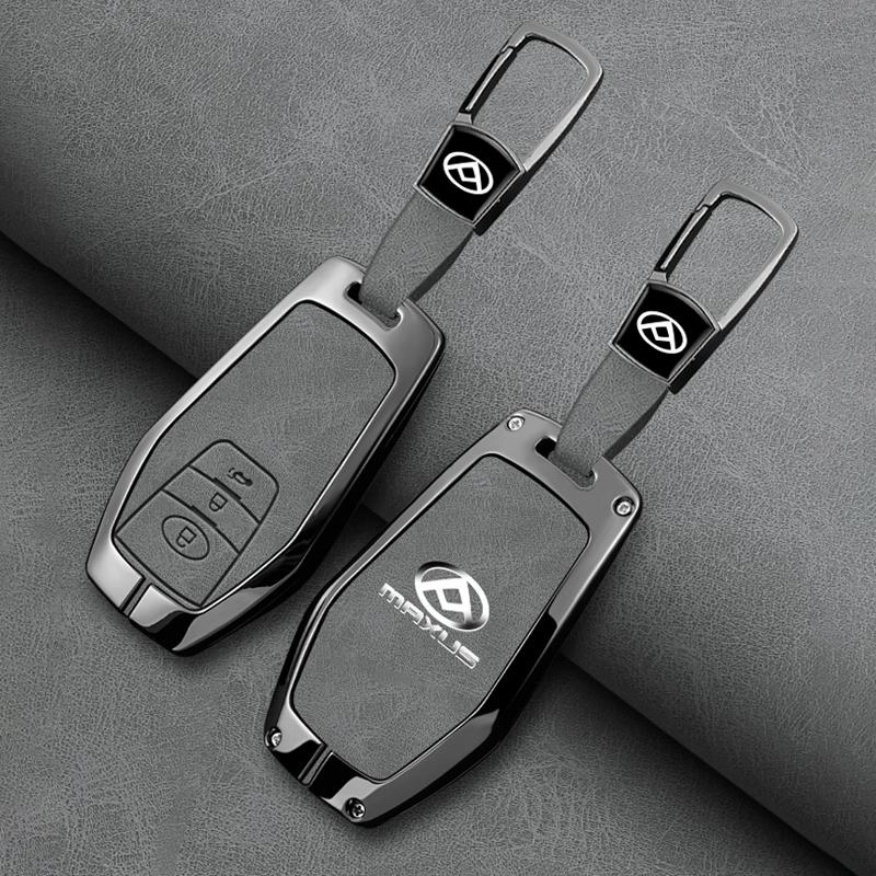 Zinc Alloy Leather Car Key Fob Case For Saic Maxus T60 G10 G50 V80 Key Case Car Rc Folding Key Fob Case