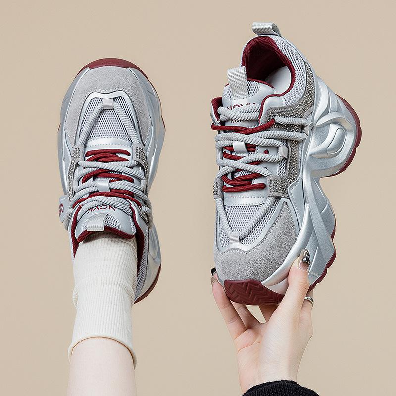 

Inner heightening shoes 8cm women s small dad shoes children s platform casual versatile women s shoes autumn 2024 34 чёрный