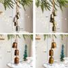 Jute Rope Metal Bell Pendant Iron Vintage Bell Charm New Xmas Bell Hanger  Wreath Accessory