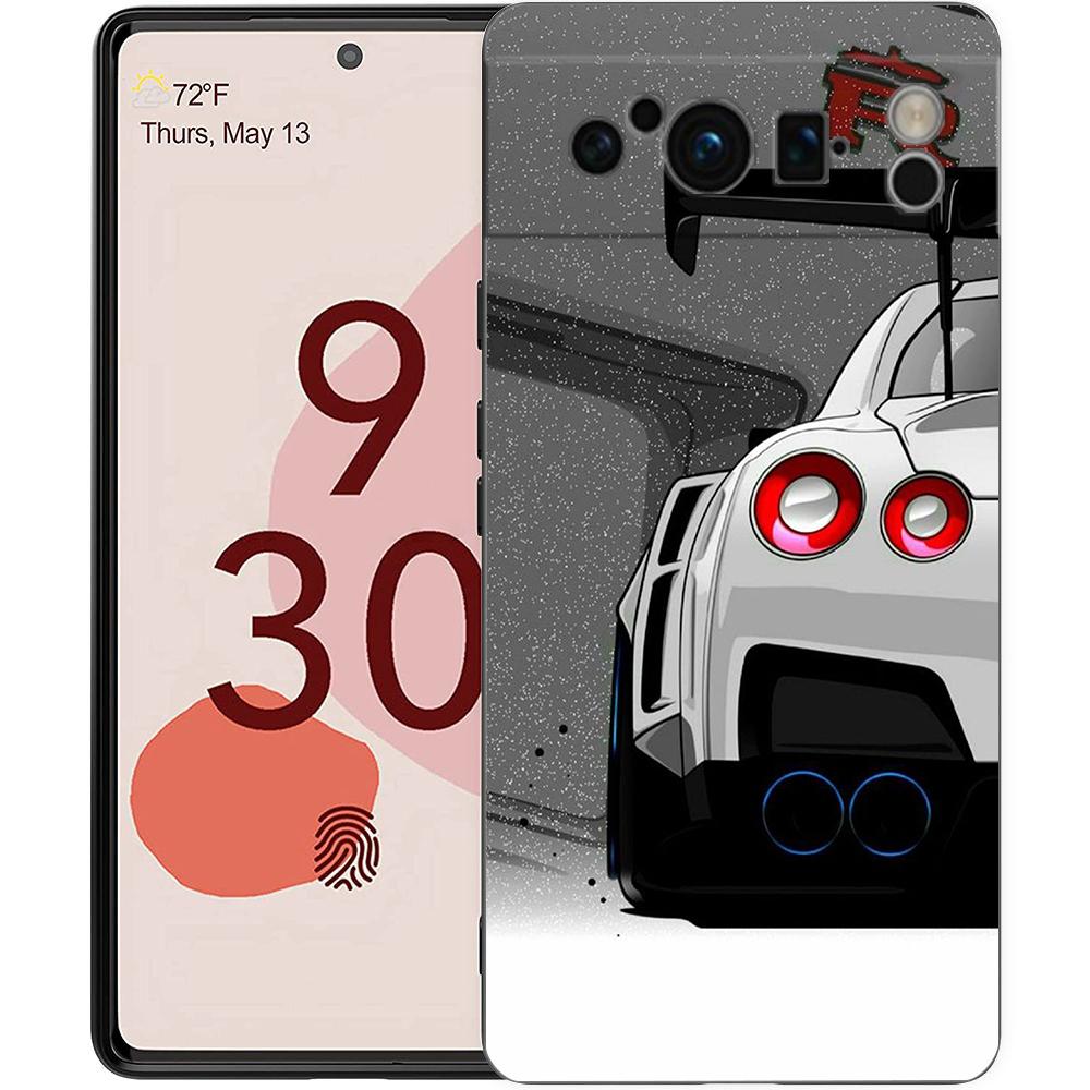 JDM Type R Civic Sport Car Phone Case For Google Pixel 8 7 6 Pro 8A 6A 7A 5G Soft Silicone Shockproof TPU Black Cover Fundas
