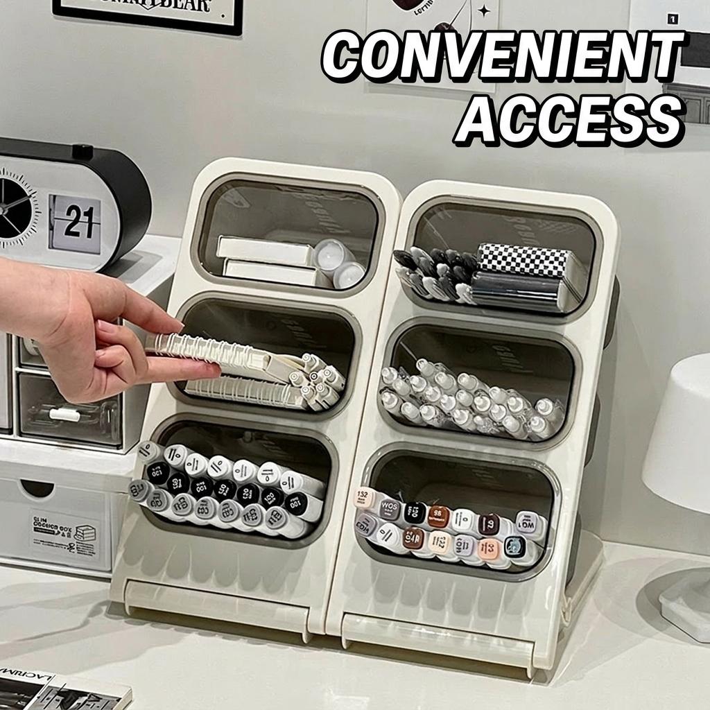 Stationery Organizer Plastic Plastic Pen Holder Marker Storage Detachable Pen Holder For Desktop School Workstation