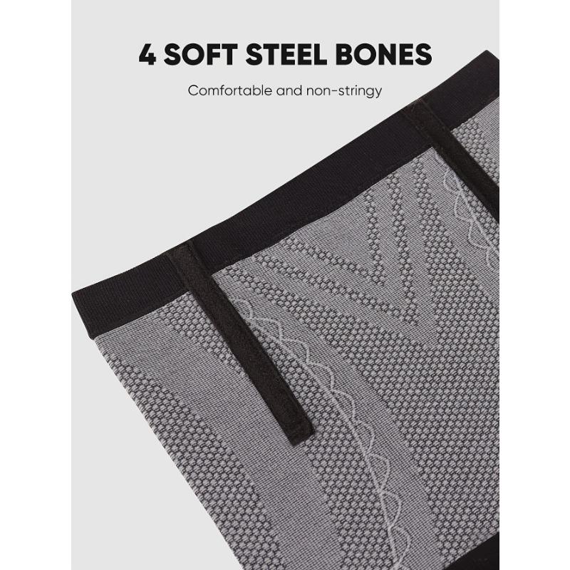 High Waist Steel Bone Tummy Control Shapewear Women Hip Lifting Seamless Slim Mid Thigh Shorts