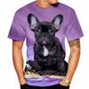 Fashion French Bulldog Graphics T-Shirts Summer Casual  Hip Hop OversizedO Neck Short Sleeve Funny Animal Printed T-shirts