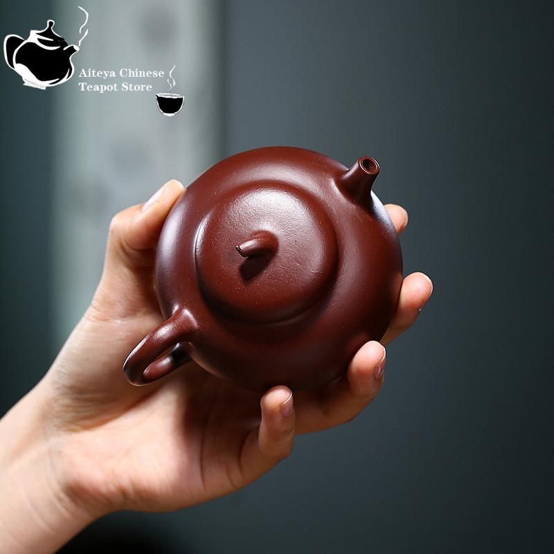 Ceainic chinezesc Yixing Purple Clay Pot Minereu brut Purple Mud Vinete Ceainic Kung Fu Ceainic Yixing 200ml