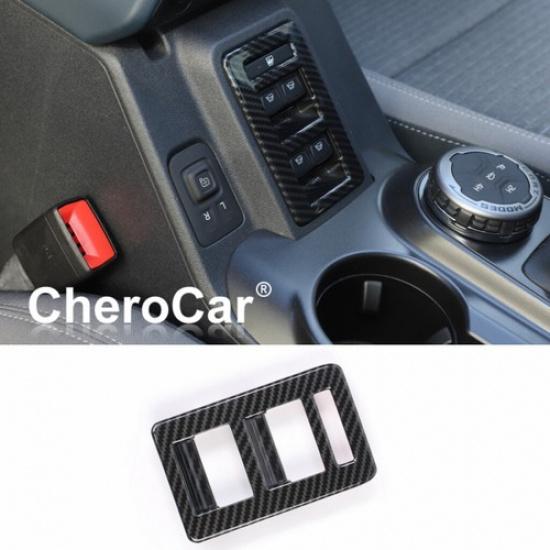 ABS Carbon Fiber Window Switch Trim Cover Accessories For Ford Bronco -25