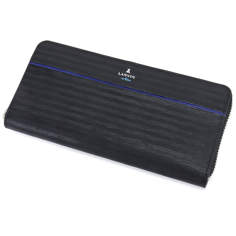 

[Lanvin on Blue] round zipper long wallet With coin purse Loge 516606 black