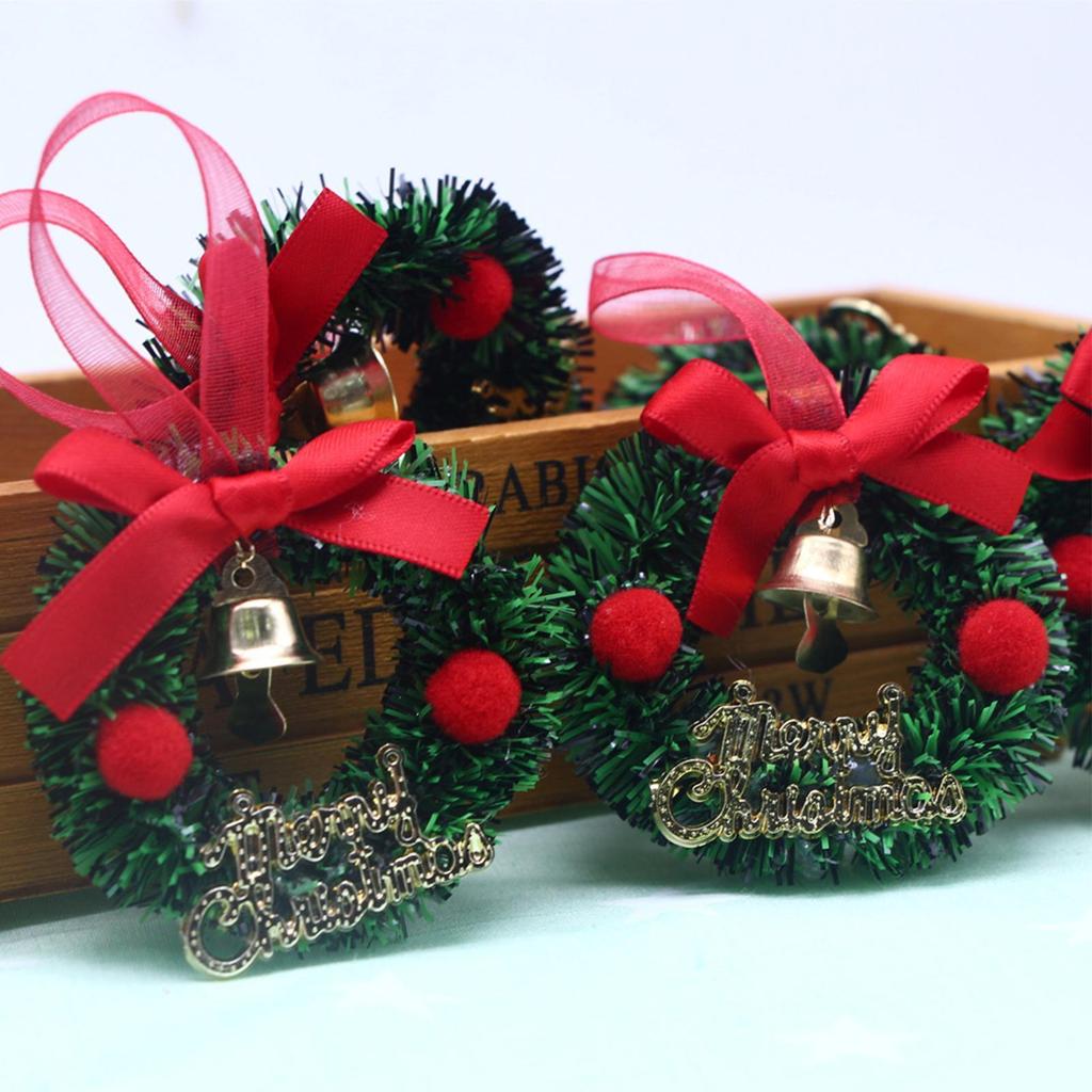 New Year Christmas Wreaths Door Hanging 30cm Large Christmas Wreath for Door Window Artificial Hanging Ornaments