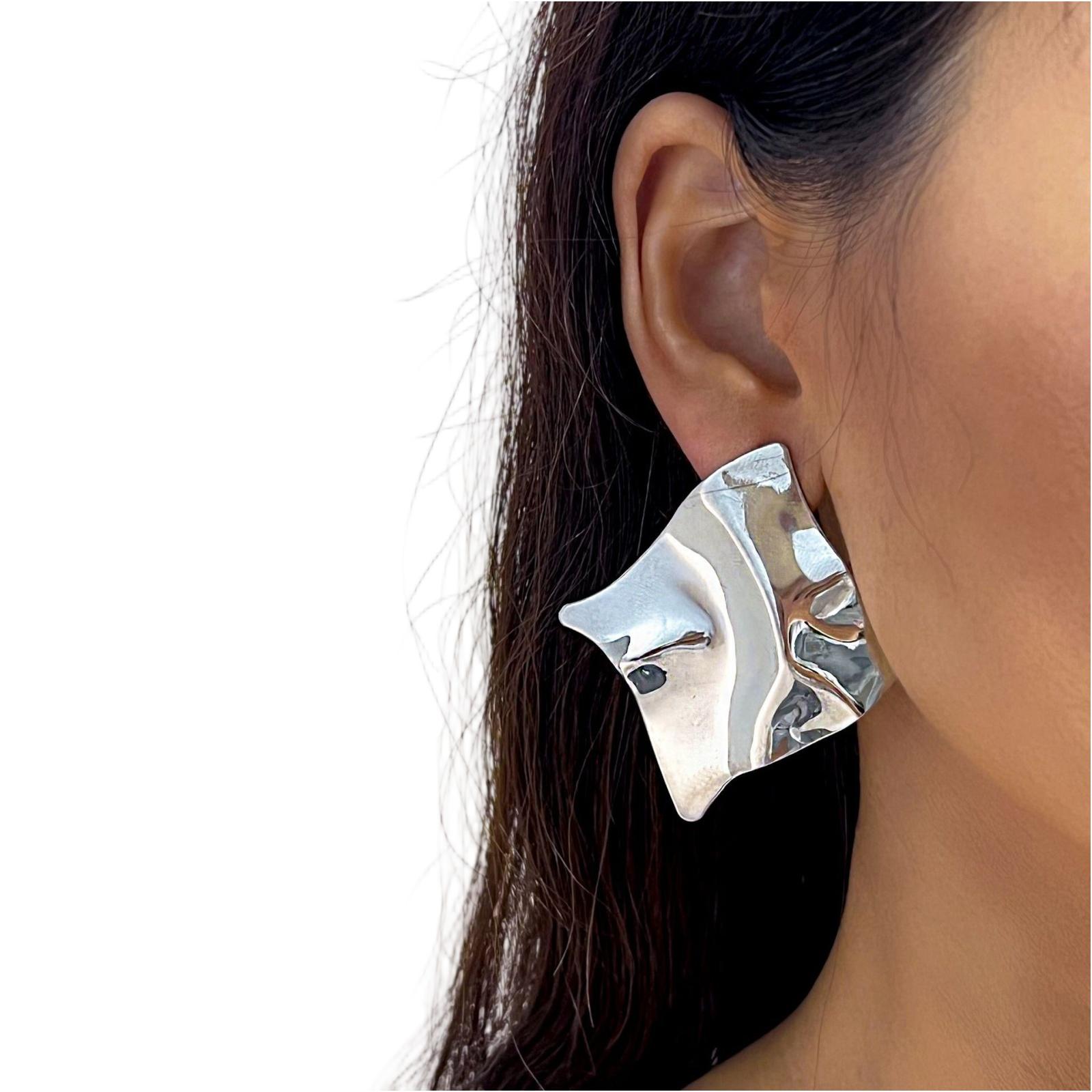 

Женские модные креативные геометрические серьги с бриллиантами, двухслойный дизайн высокого класса, женские серьги One Size