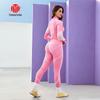 High-Collar Ski & Yoga Wear Set: Butt-Lifting, High-Elasticity, Long-Sleeve Top & Pants for Outdoor Sports