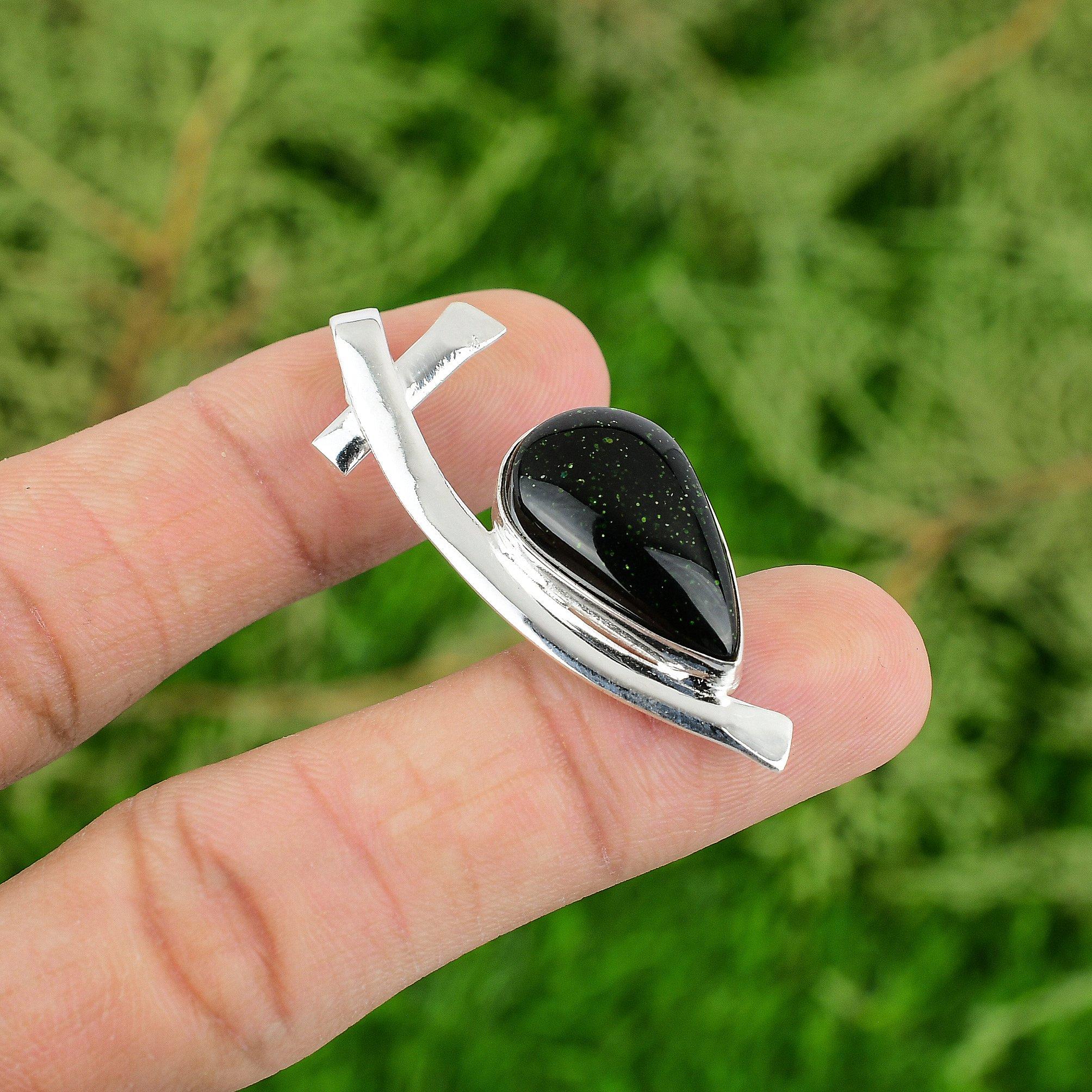 

Daughters Day Deal Sacral Chakra Green Sunstone Gemstone New Pendant 925 Silver