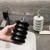 Creative Black and White Donut Ceramic Lotion Bottle Bathroom Shower Gel Dispenser Portable Soap Dispenser Bathroom Accessories