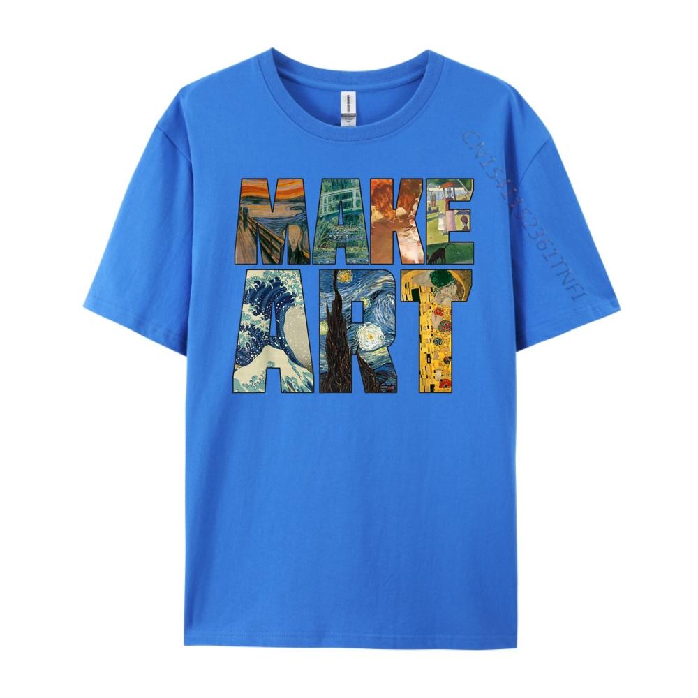 MAKE ART Funny Artist Artistic Humor Painting Cool Tshirt Camisas Basicas Hombre Casual Everyday T Shirts For Men Normal