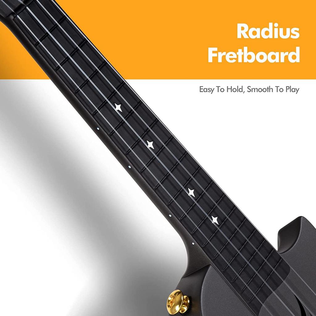 Soprano ukulele Enya Nova U Mini BK Enya ukulele beginner set of carbon capo and spare strings included (made fiber) Case, strap, [] (Black)