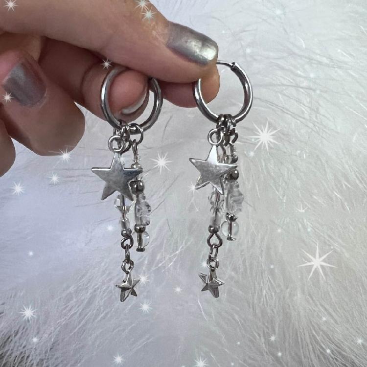 2023 Star Long Tassels Earrings Personality Ear Jewelry Fashion Ear Decorations