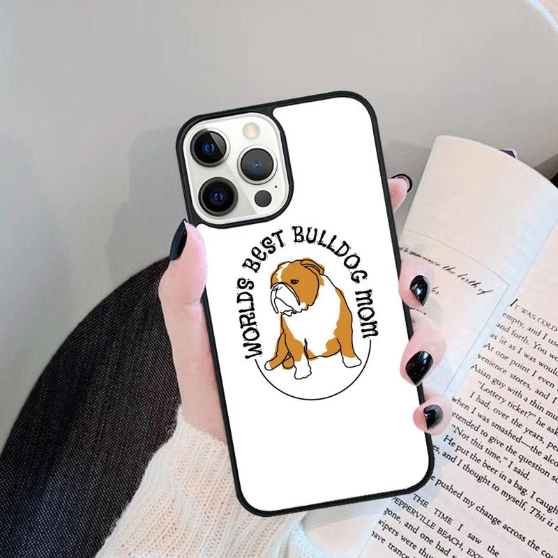 English Bulldog Mobile Phone Case Cover For iPhone 17 Air 15 16 16e 13 14 12 11 Pro Max Coque For Apple Plus Fundas