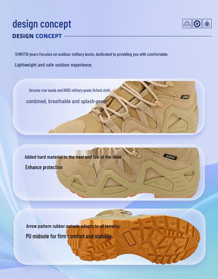 CS Mid-Top Taktische Kampfstiefel - Militärische Wander- & Outdoor-Trainingsschuhe